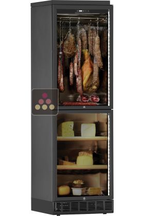 Built-in combination of cold cuts & cheese cabinets