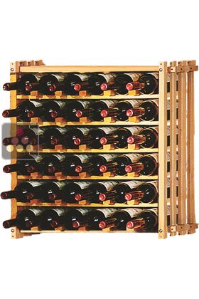 Modular beechwood racks for 36 bottles