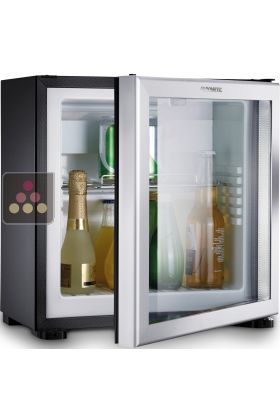 Silent minibar with glass door - can be fitted - 18L - Hinges on the left hand side