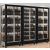 Combination of 3 professional multi-purpose wine display cabinet - 4 glazed sides - Magnetic and interchangeable cover