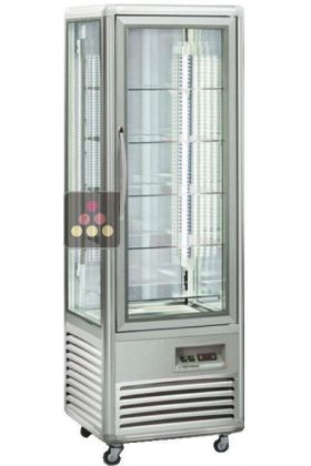 Vertical ventilated positive display cabinet - Glass shelf storage - 350L
