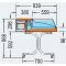 Open refrigerated counter for self-service - Width 150cm - Straight glass