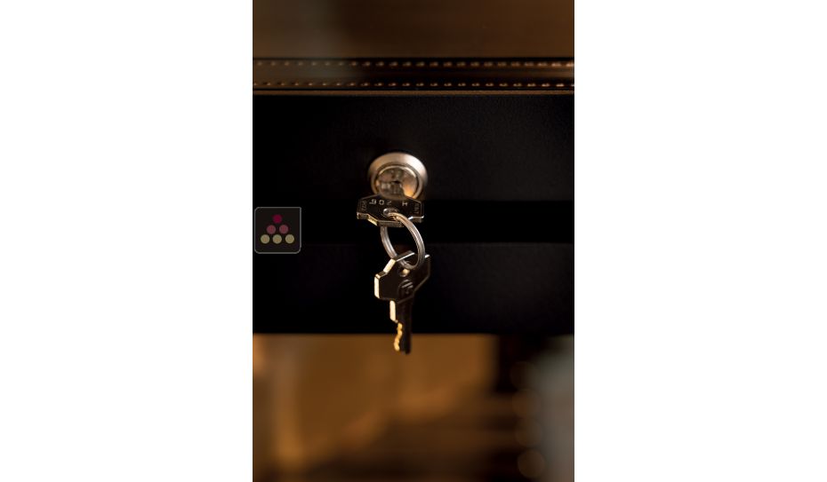 Single temperature built in wine cabinet for storage or service - Inclined bottles display