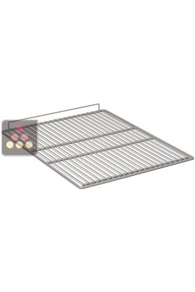 Plastic coated grid with rear stopper for GN 2/1 refrigerator