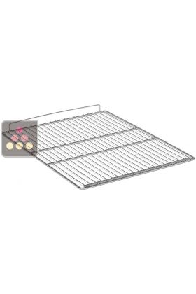 Stainless steel grid with rear stopper for GN 2/1 refrigerator