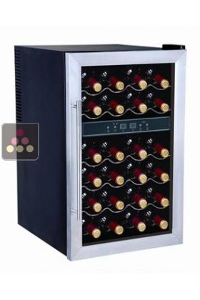 Dual temperature wine service wine cabinet