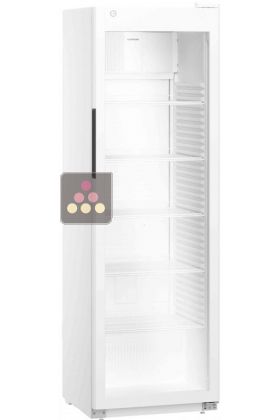 White forced-air refrigerated cabinet - Glass door - 286L
