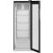 Black forced-air commercial refrigerator - Glass door with side LED light - 250L