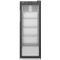 Black forced-air commercial refrigerator - Glass door with side LED light - 250L