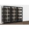 Combination of 3 professional multi-purpose wine display cabinet - 3 glazed sides - Magnetic and interchangeable cover - Standing bottles