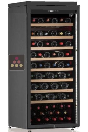 Dual temperature wine cabinet for service and/or storage - Sliding shelves