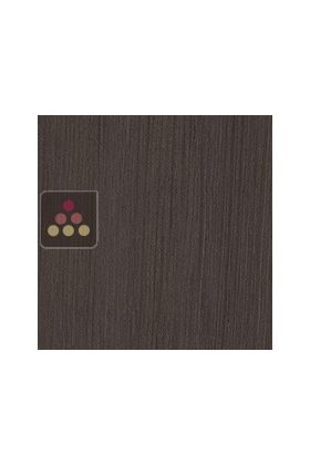 Laminated veneer on raw frame wine cellar with HUBLER reference R 58.03 EC Xilo 2.0 Striped Grey - Piero Lisson