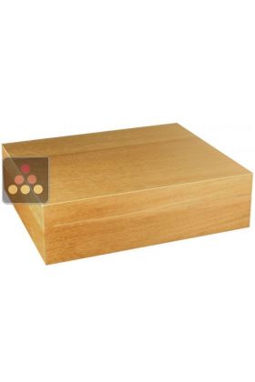 Compact Cigar Humidor with cedar veneer, matt finish