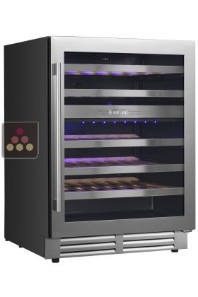Dual temperature wine service or conservation cabinet 