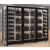 Combination of 3 professional multi-purpose wine display cabinet - 4 glazed sides - Magnetic and interchangeable cover