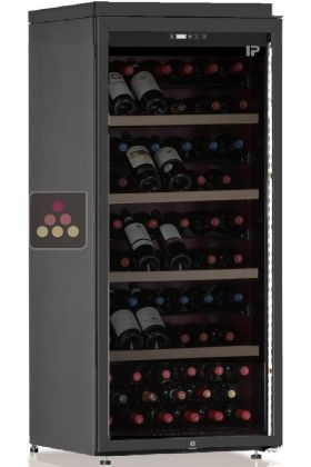 Multi temperature wine service and storage cabinet - Inclined bottles