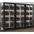 Combination of 3 professional multi-purpose wine display cabinet - 4 glazed sides - Magnetic and interchangeable cover