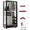 Professional multi-temperature wine display cabinet - 3 glazed sides - Magnetic and interchangeable cover - Without shelf