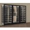 Combination of 3 professional multi-purpose wine display cabinet - 3 glazed sides - Magnetic and interchangeable cover