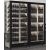 Combination of 2 professional multi-temperature wine display cabinet - 4 glazed sides - Magnetic and interchangeable cover