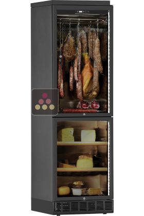 Built-in combination of cheese and cured meat cabinets