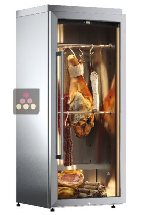 Freestanding cabinet for cured meat preservation - Stainless steel cladding
