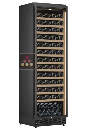 Single temperature built in wine cabinet for storage or service - Sliding shelves