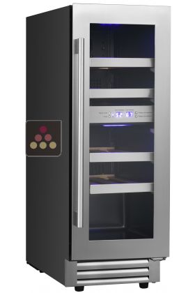 Dual temperature wine service cabinet 