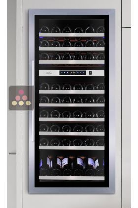 Dual temperature built in wine cabinet for service self-ventilated