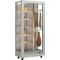 Refrigerated display cabinet for cheese and cured meat presentation - 3 glazed sides - Wooden cladding