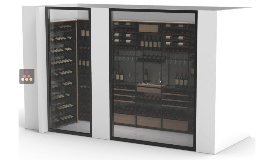 Arrangement of 667 bottle cellars - Specific manufacturing Essential System 