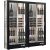 Combination of 2 professional multi-temperature wine display cabinets - 36cm deep - 3 glazed sides - Magnetic and interchangeable cover