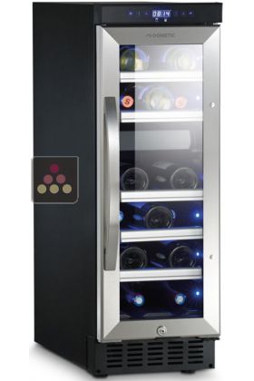 Dual temperature wine cabinet for storage and/or service