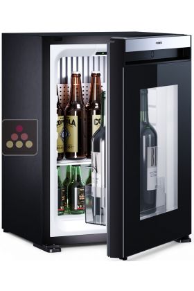 Silent mini-bar with glass door - 30L - Hinges on the right hand side