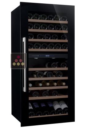 Dual temperature built in wine service cabinet