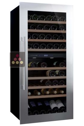 Dual temperature built in wine service cabinet