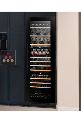 Triple temperature built in wine service cabinet