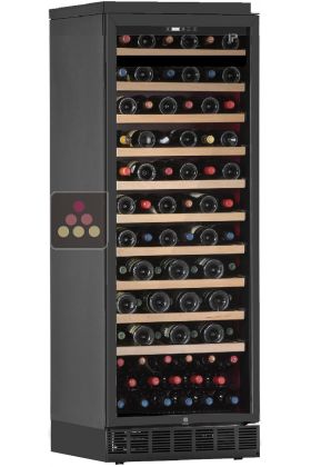 Multi-temperature built in wine cabinet for storage and service - Sliding shelves