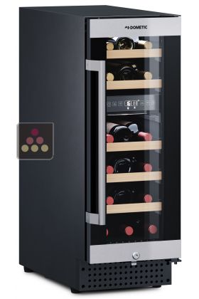 Dual temperature wine cabinet for service and storage