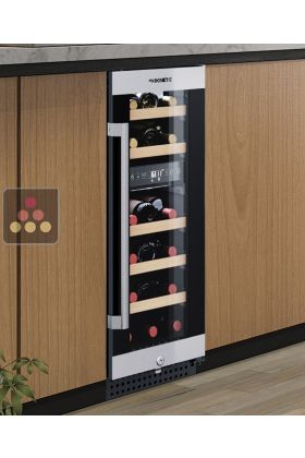 Dual temperature built-in wine cabinet for service and storage