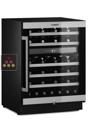 Dual temperature wine cabinet for service and storage 