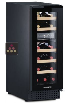 Dual temperature wine cabinet for service and storage