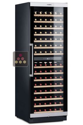 Dual temperature wine cabinet for service and storage