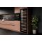 Dual temperature built-in wine cabinet for service and storage