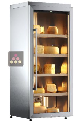 Freestanding refrigerated cabinet for cheese storage - Stainless steel cladding