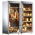 Freestanding combination of a cheese cabinet and a cured meat cabinet - Stainless steel cladding