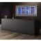 Built-in combination of 2 multi-temperature wine display cabinets - 36cm deep - Horizontal bottles - Flat frame