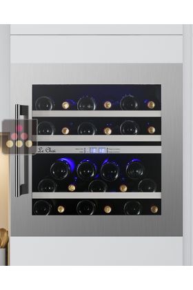 Dual temperature built in wine cabinet for service or storage
