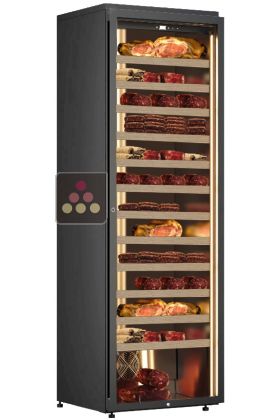 Freestanding single temperature cabinet for cured meat - Sliding shelves