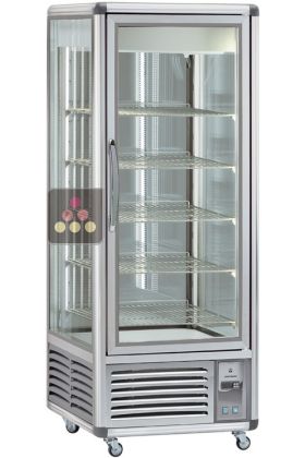 Vertical ventilated positive display cabinet - Grid storage - 550L